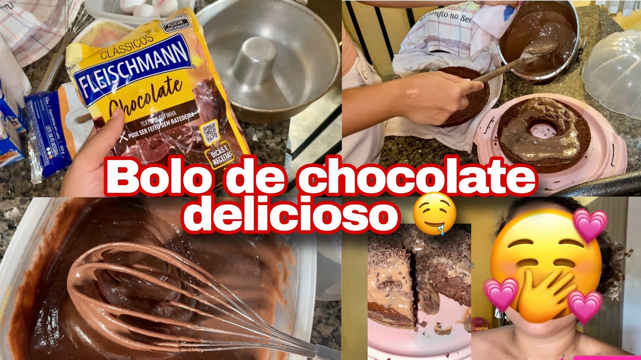 Fiz esse bolo de chocolate e sumiu em 5 minutos! 🤤😍🍫