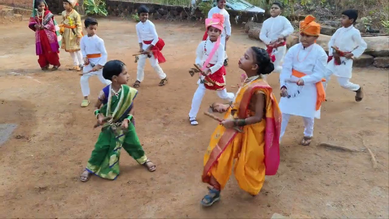 लहान मुलांचा लेझीम डान्स पाहून तुम्ही थक्क व्हाल!लहान मुलांचा लेझीम डान्स#LazimDanceEasyStepsforKids