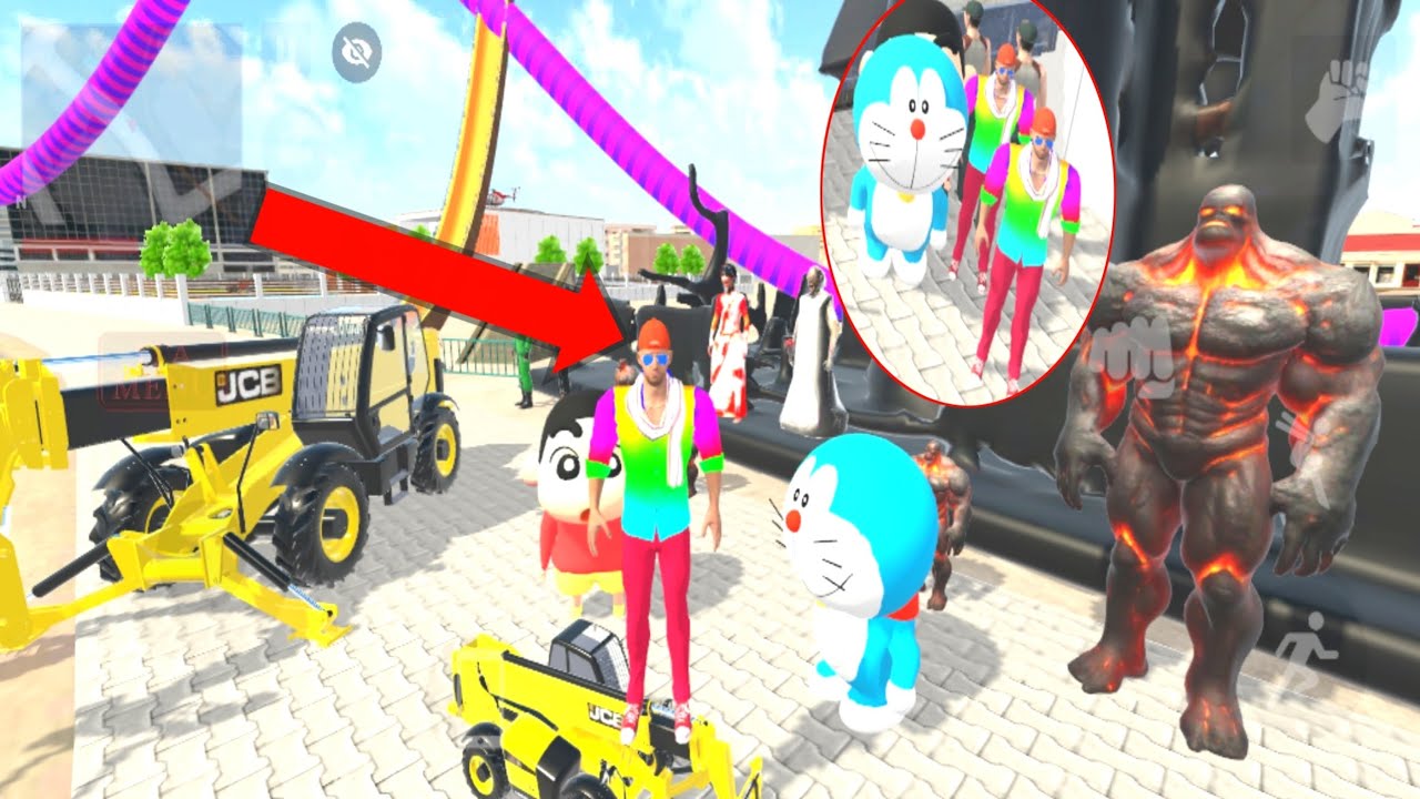 Franklin Enjoy Haunted House with Shinchan 🔥🤪 Indian Theft Auto Simulator Mega Ramp 🤩💥