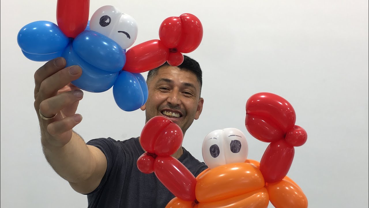 Como hacer cangrejo con globos (BALLOON CRAB)