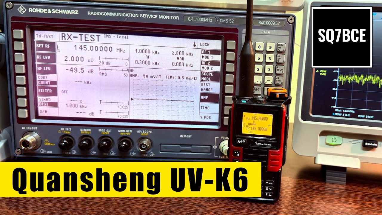 Quansheng UV K6 test - czułość, moc wyjściowa, częstotliwość, harmoniczne