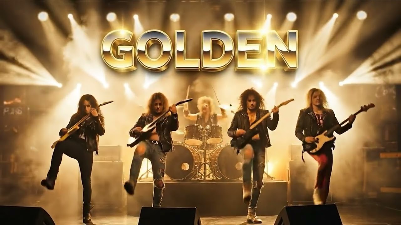 GOLDEN - HUNTR/X Official 80s Rock Cover | KPop Demon Hunters