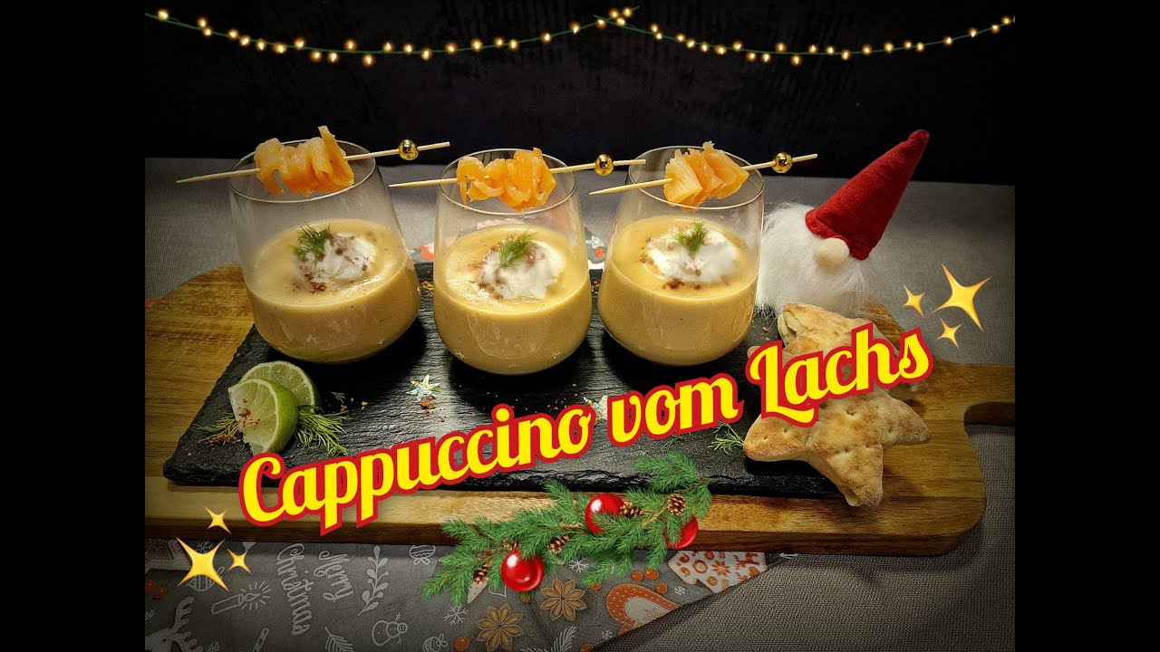 Folge #206  Cappucchino vom Lachs- eine festliche Cremesuppe mit Lachs und Meerrettich- Häubchen