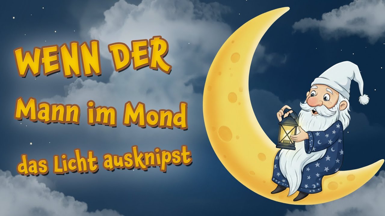 Wenn der Mann im Mond das Licht ausknipst 🌙 Schlaflieder für Kinder | Piano Papa