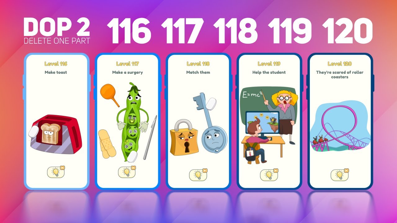 DOP 2 [Delete One Part] 💡 - Levels 116 117 118 119 120 #dop2 #gameplay #androidgames