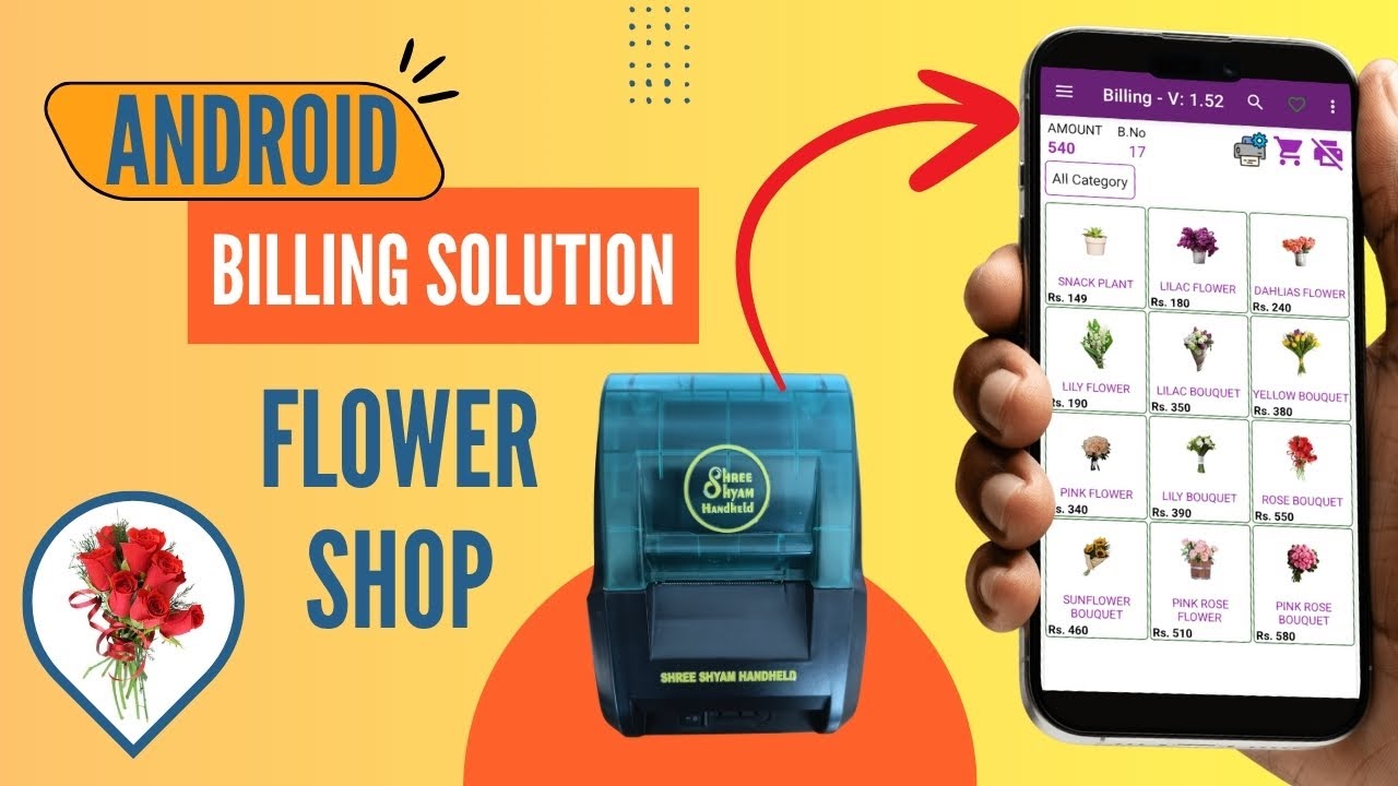 Flower Shop Billing App | Best Billing Machine for Small Business | Affordable Billing Machine 