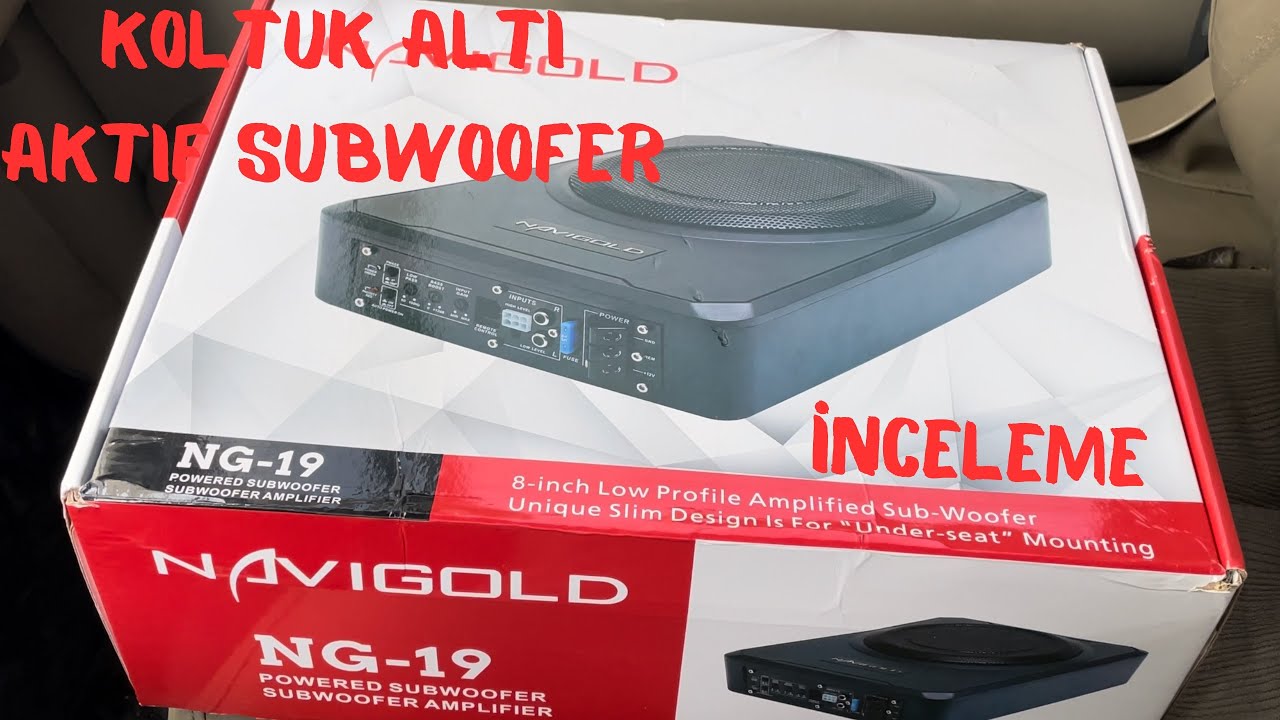 KOLTUK ALTI AMFİLİ SUBWOOFER - NAVİGOLD NG-19 İNCELEME KUTU A&Ccedil;ILIŞI