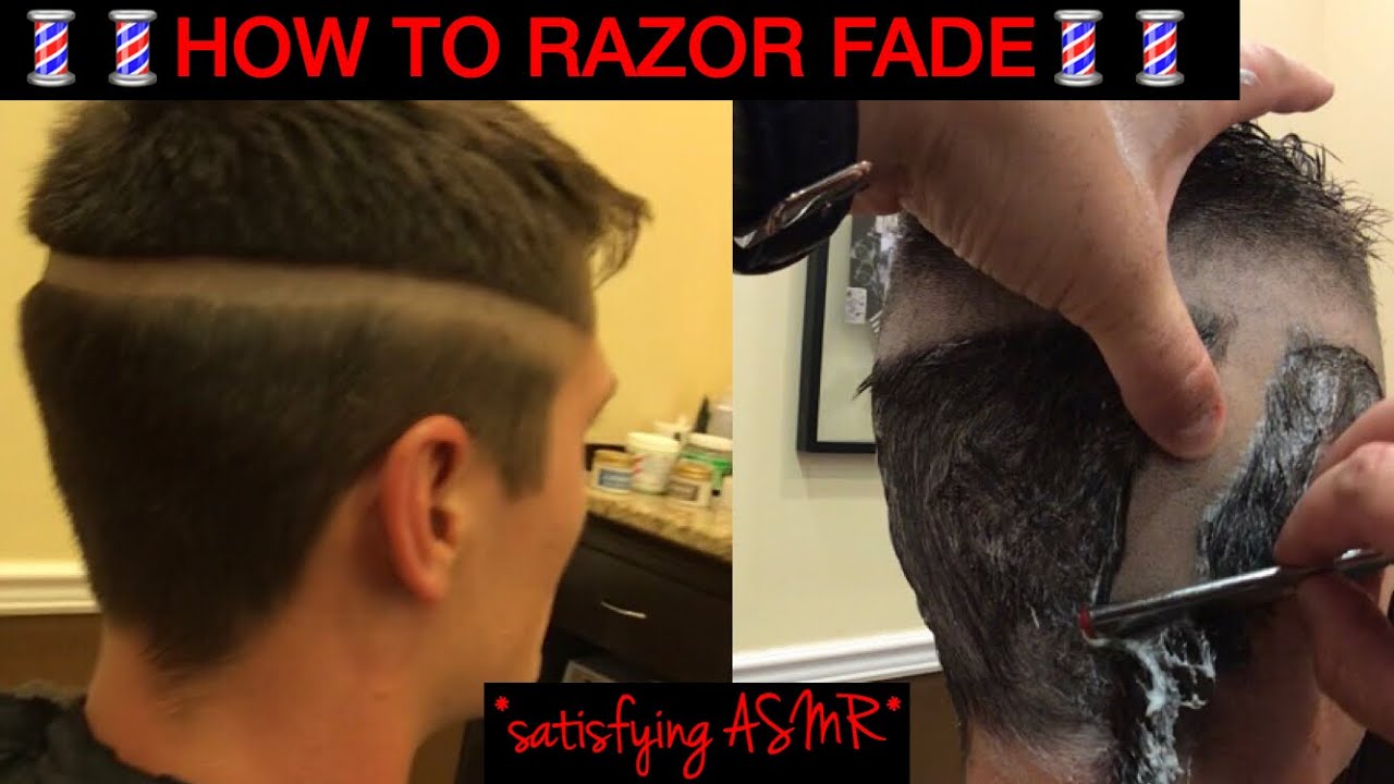 HOW TO *kinda* RAZOR FADE HAIRCUT!!!