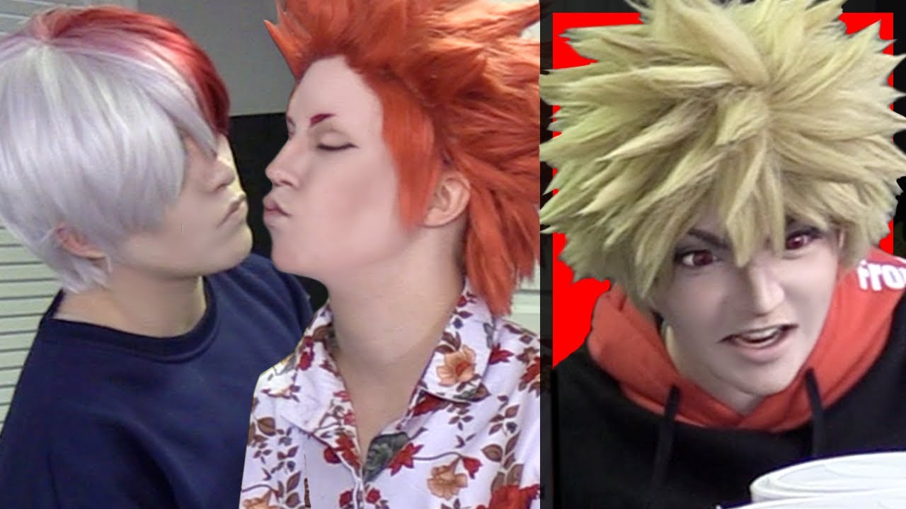 WE WERE GONNA SMOUCH | Manly Cake Bloopers [ My Hero Academia Cosplay ]