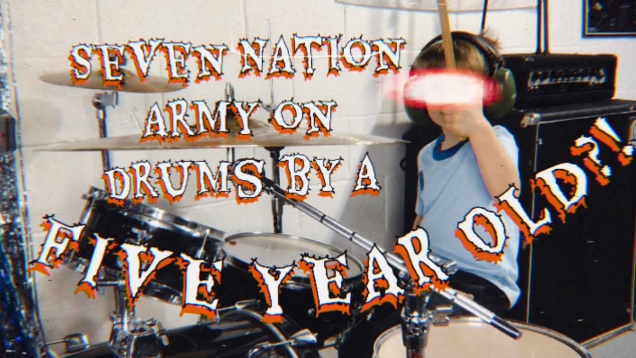 Five Year Old Covers Seven Nation Army by The White Stripes On DRUMS?!