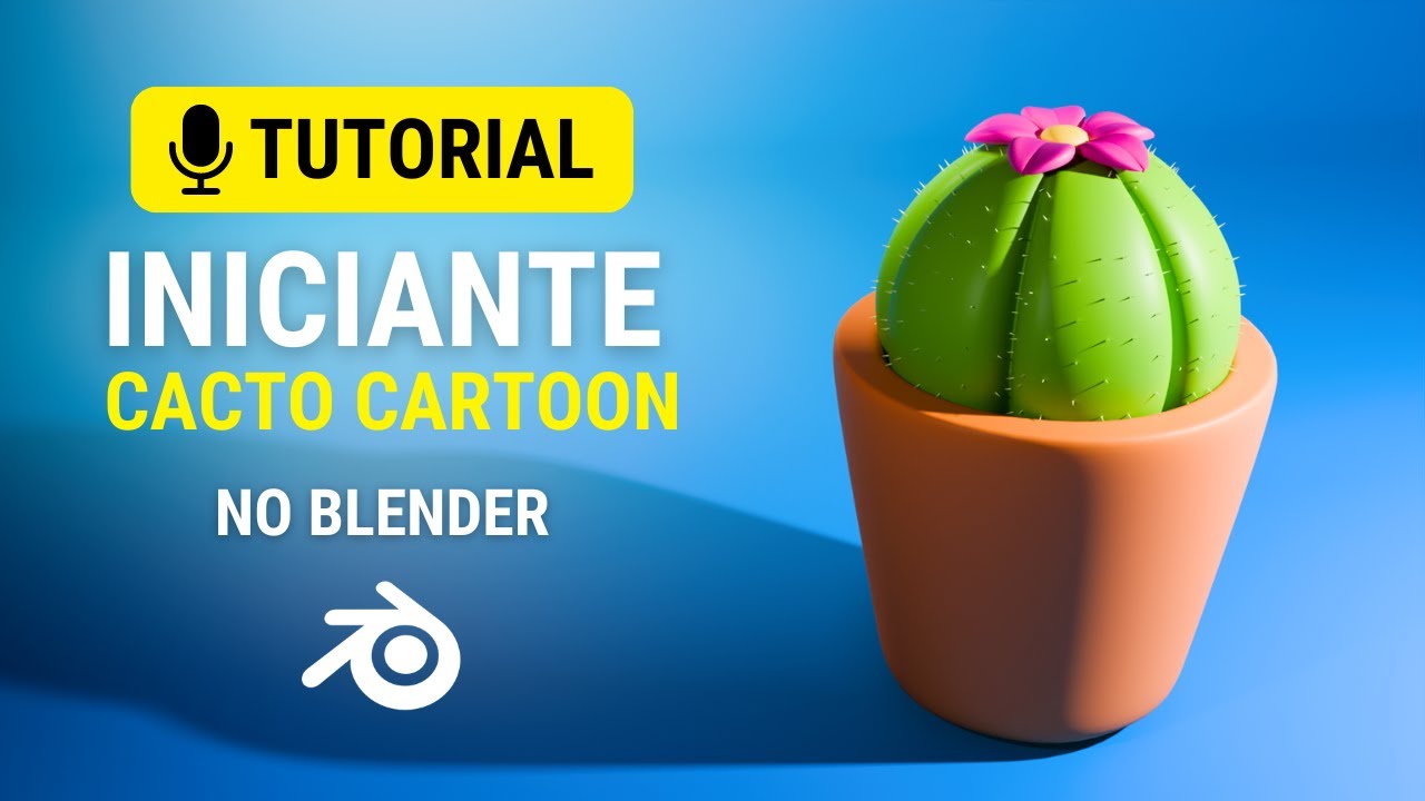 Tutorial Cacto Cartoon 3D - Tutorial Iniciante Blender | Drawsna 3D