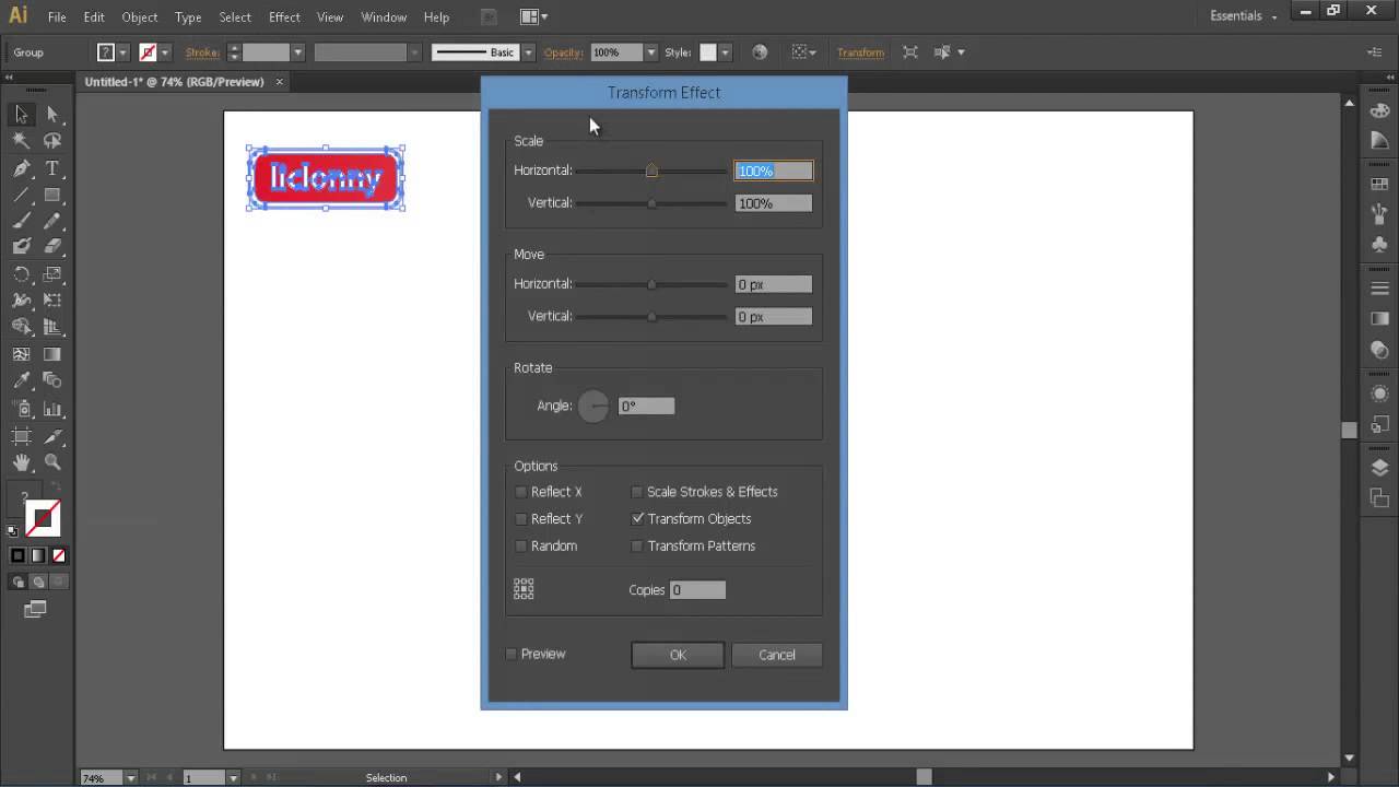 Tutorial Photoshop Tutorial Illustrator CS 6   Transformation Tools 2014