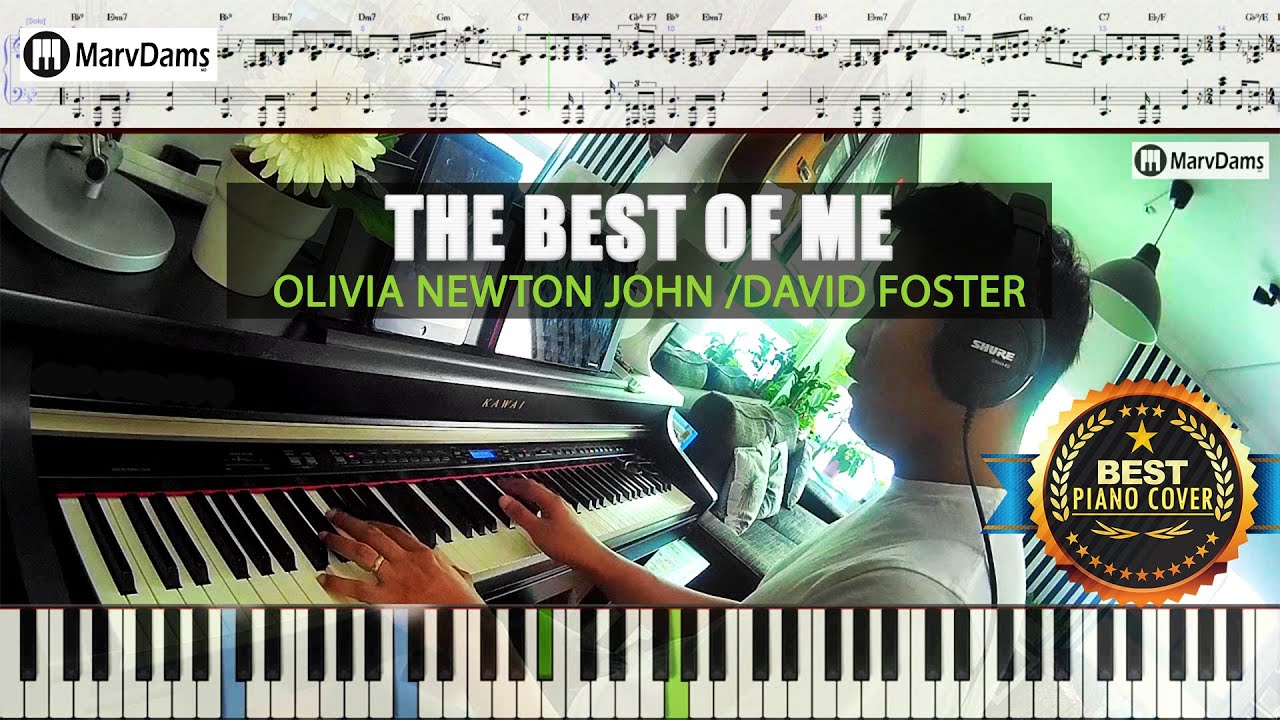 ♪ The Best Of Me - Olivia Newton John /David Foster / Piano Cover Instrumental Tutorial Guide