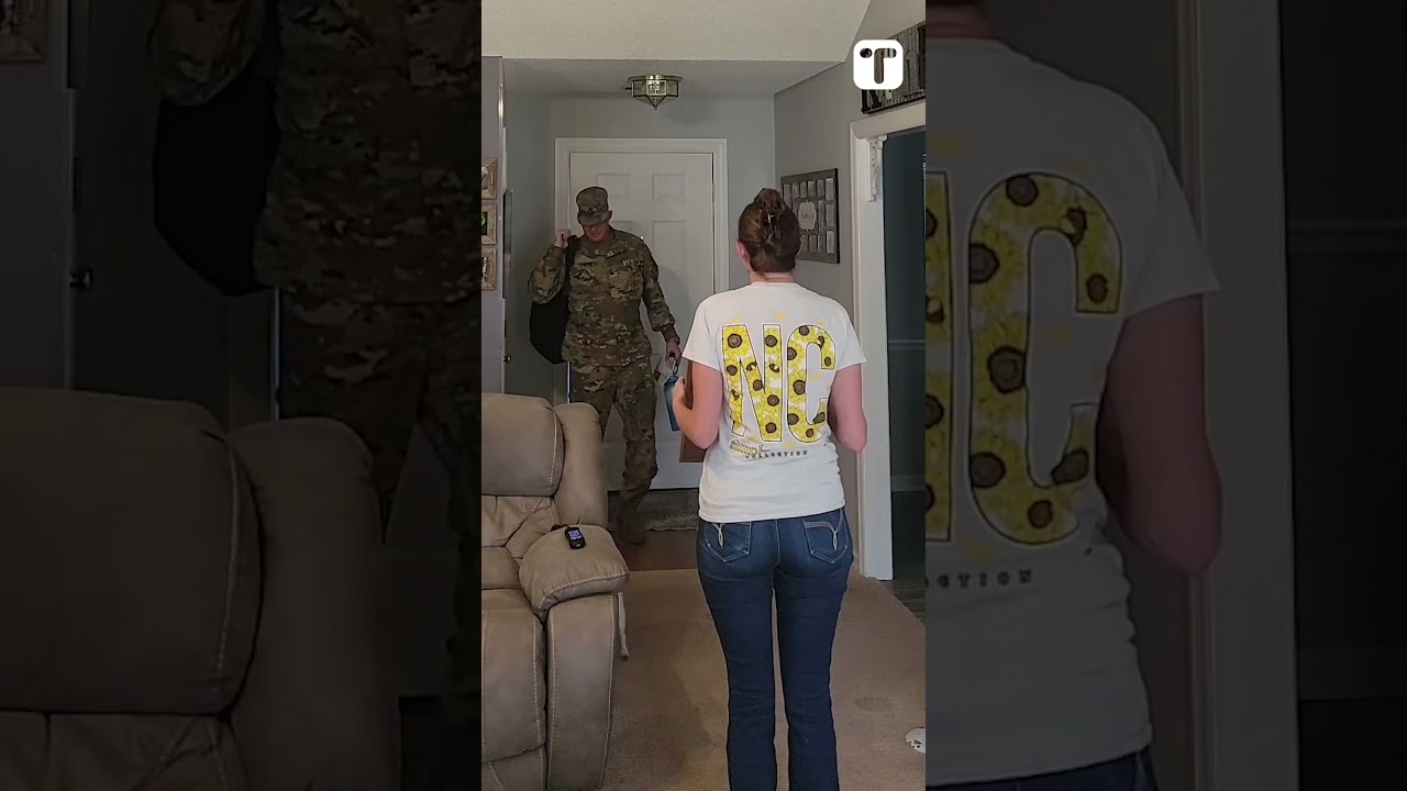 Soldier Opens Door To Wife's Pregnancy Reveal After 6 Years Of Trying #shorts