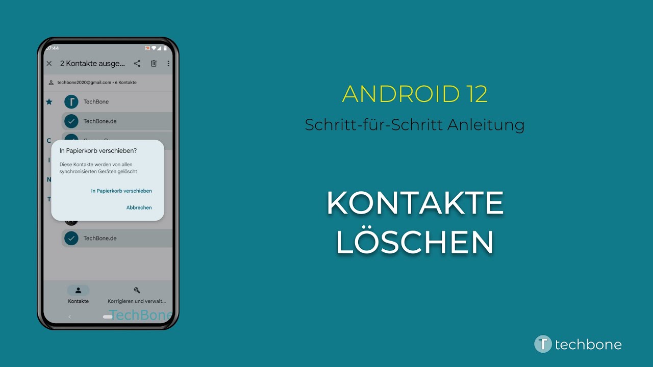 Kontakte l&ouml;schen [Android 12]