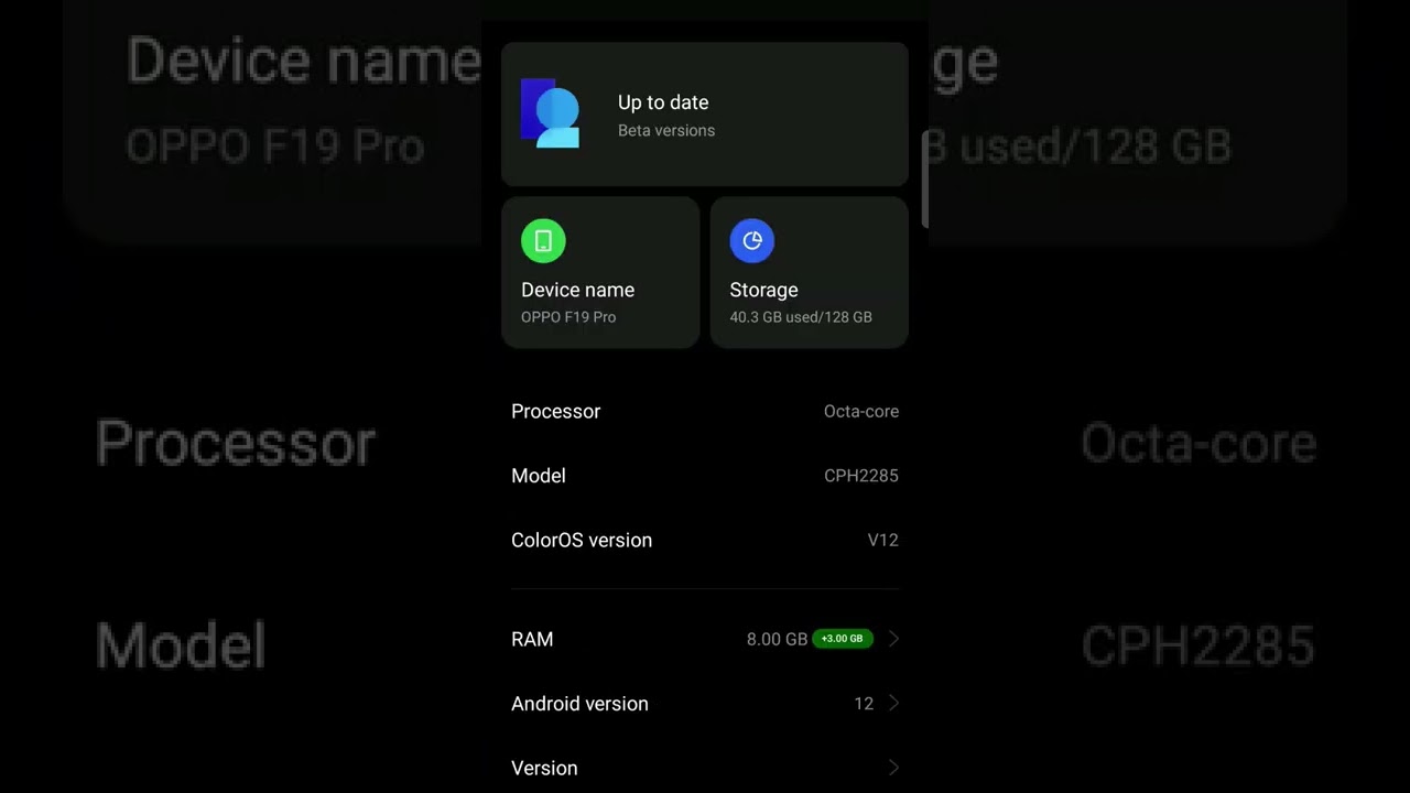 Oppo F19 Pro ColorOs 12 Update | Oppo F19 Pro | ColorOs 12 Update |