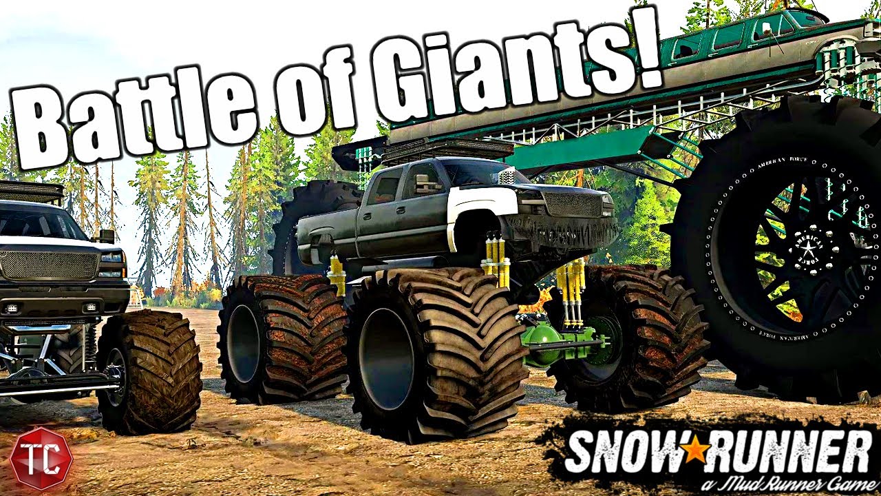 SnowRunner: MONSTERMAX 2.0 vs 1.0 & MONSTROSITY at TRUCK NIGHT!