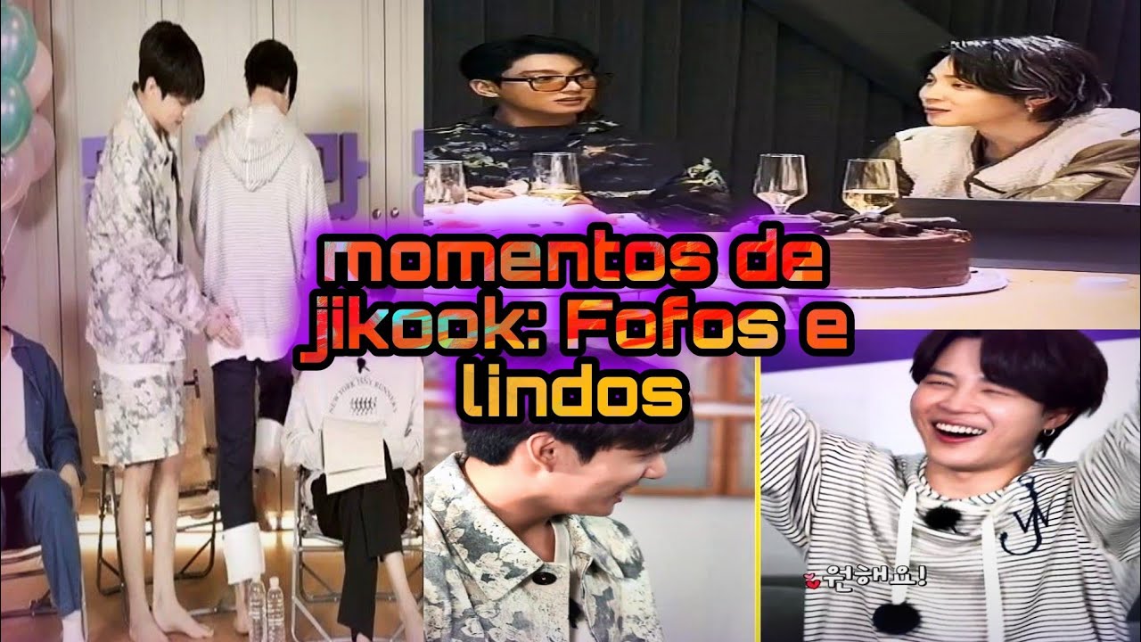 momentos de jikook  fofos e lindos 