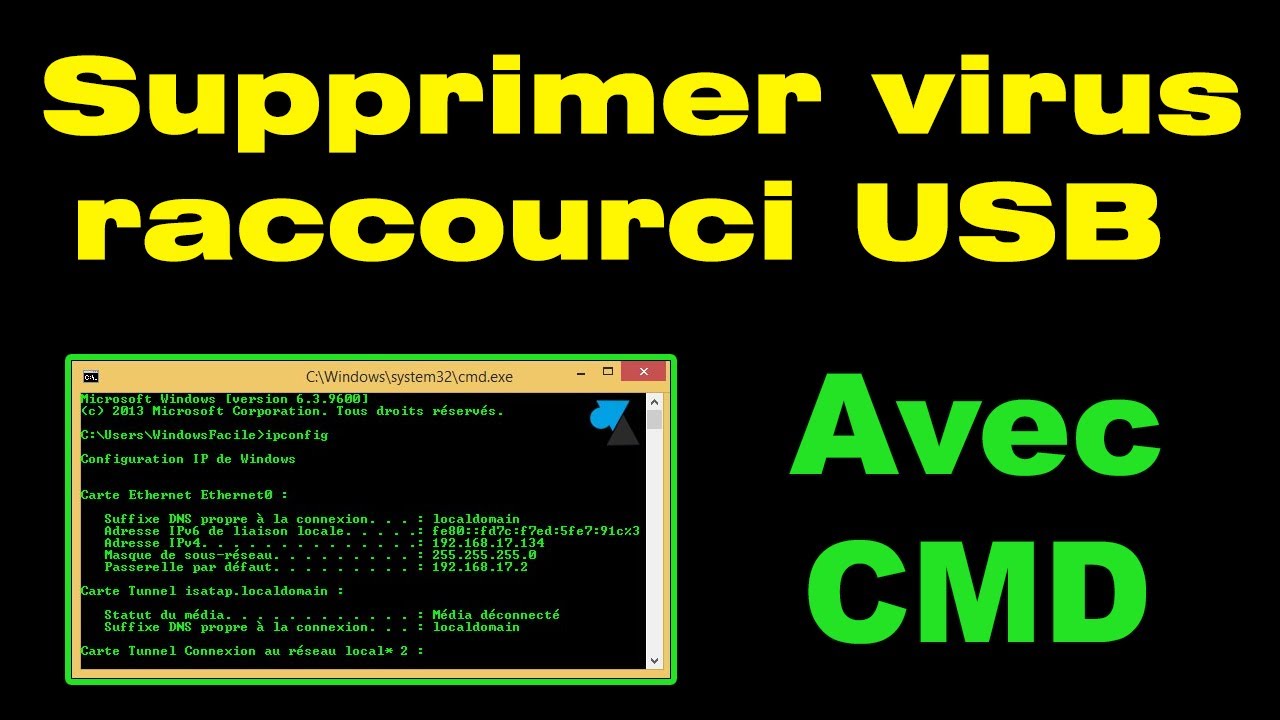 Comment supprimer le virus raccourci de votre cl&eacute; USB avec CMD 🛡️