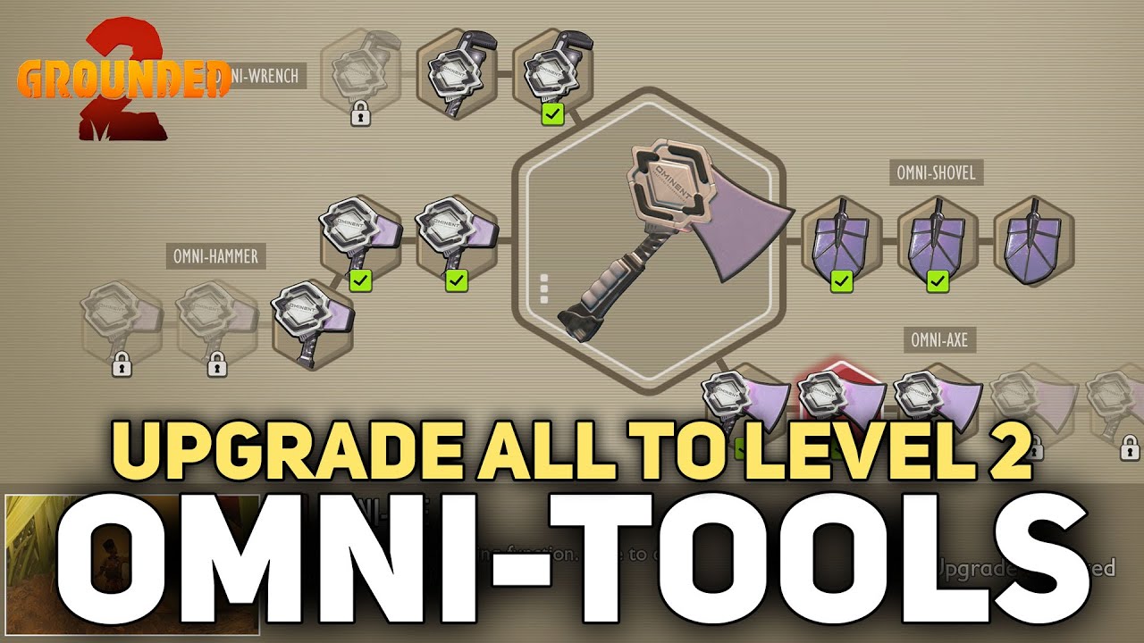 Grounded 2 - How To Upgrade All Omni Tools To Level 2 (Roach Chunks, Scorpion Stinger, Lingonberry)