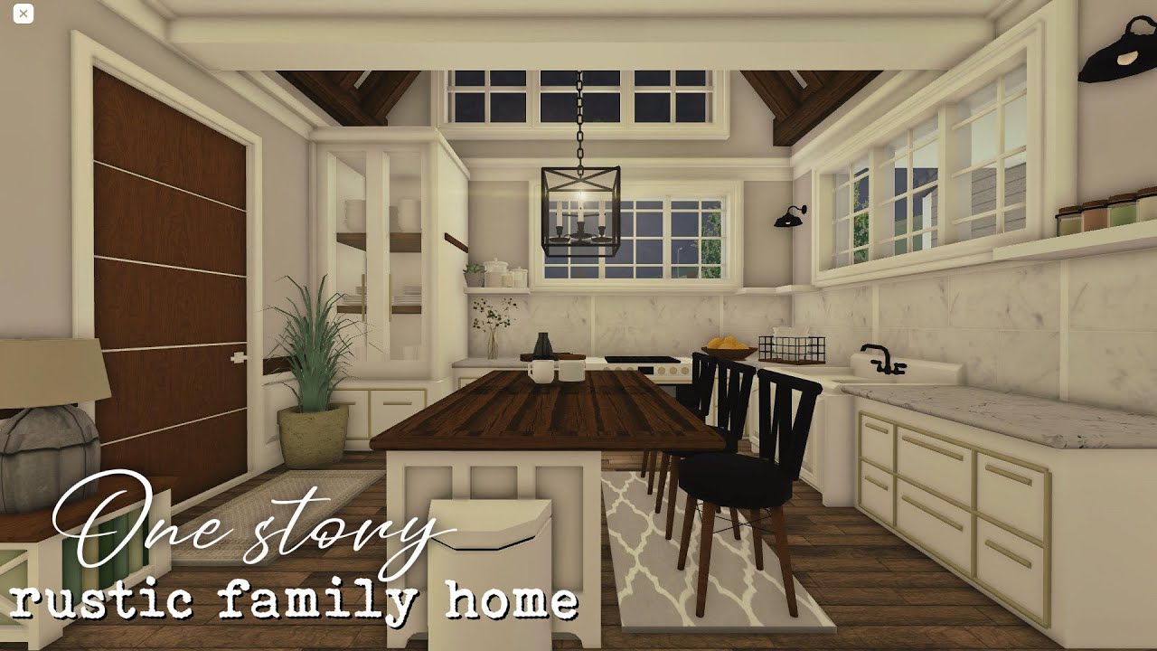 . ➶ ˚ || Bloxburg || One-Story Rustic Family Home || Speedbuild || ˚✧
