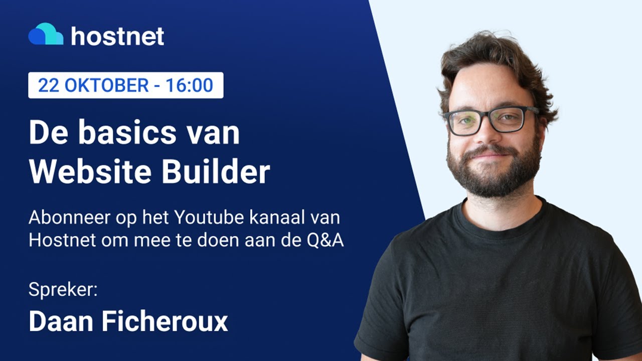 Hostnet webinar: De basics van Website Builder