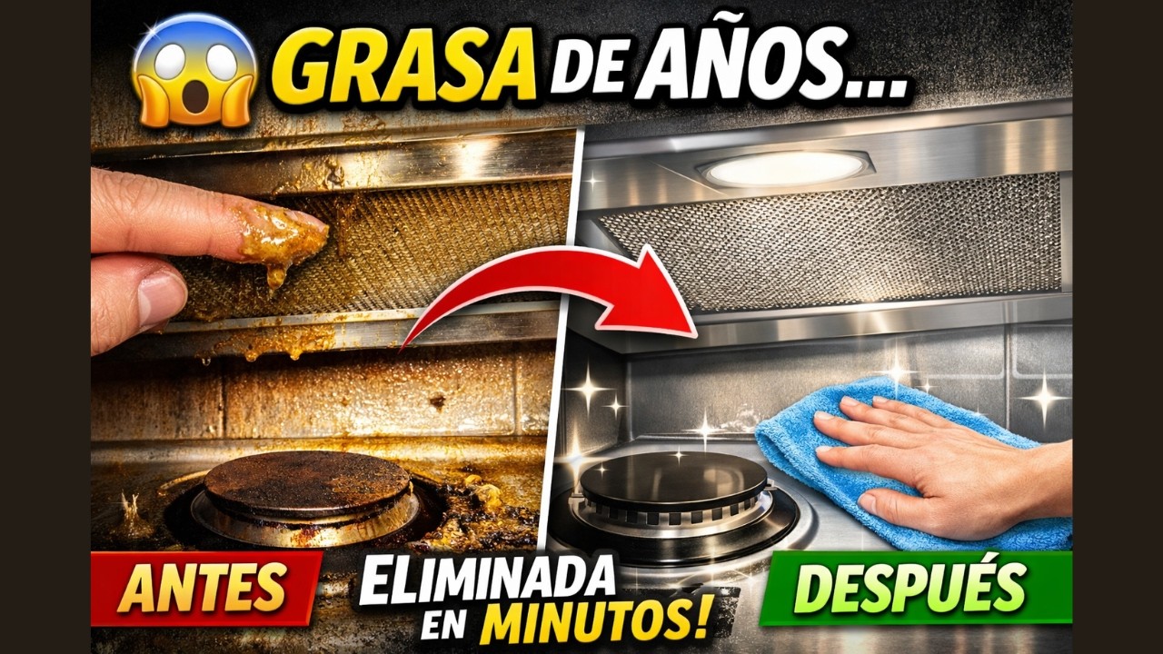 Cómo quitar grasa vieja y pegada SIN frotar resultado inmediato SEMANA DE LA LIMPIEZA EXTREMA Día 1