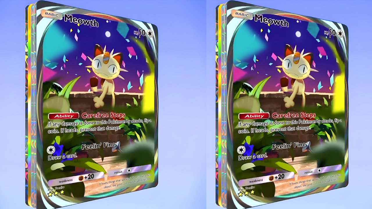 Набор карточек Meowth Fantasticical Parade God Pack Pokemon TCG Pocket