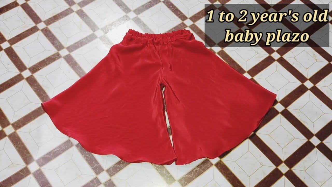 Circular plazo cutting and stitching 1 to2 year old baby/circle palazo cutting and stitching.