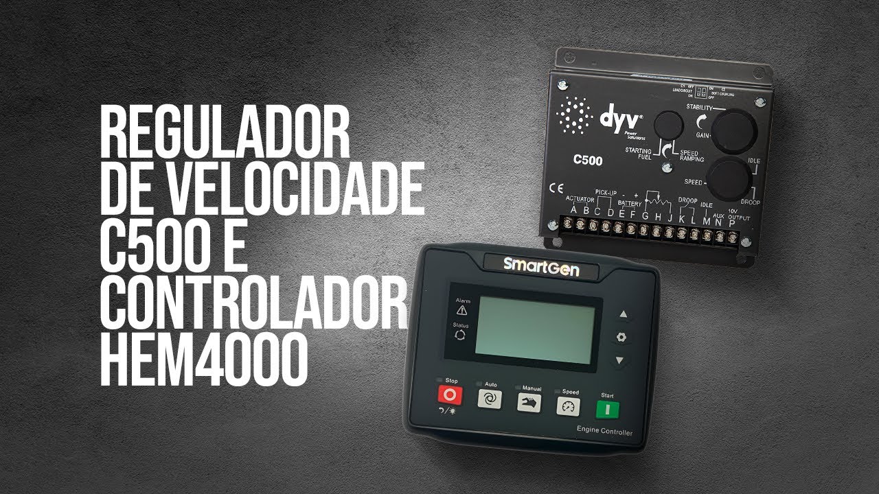 Demonstração rápida do Regulador de Velocidade C500 e Controlador HEM4000