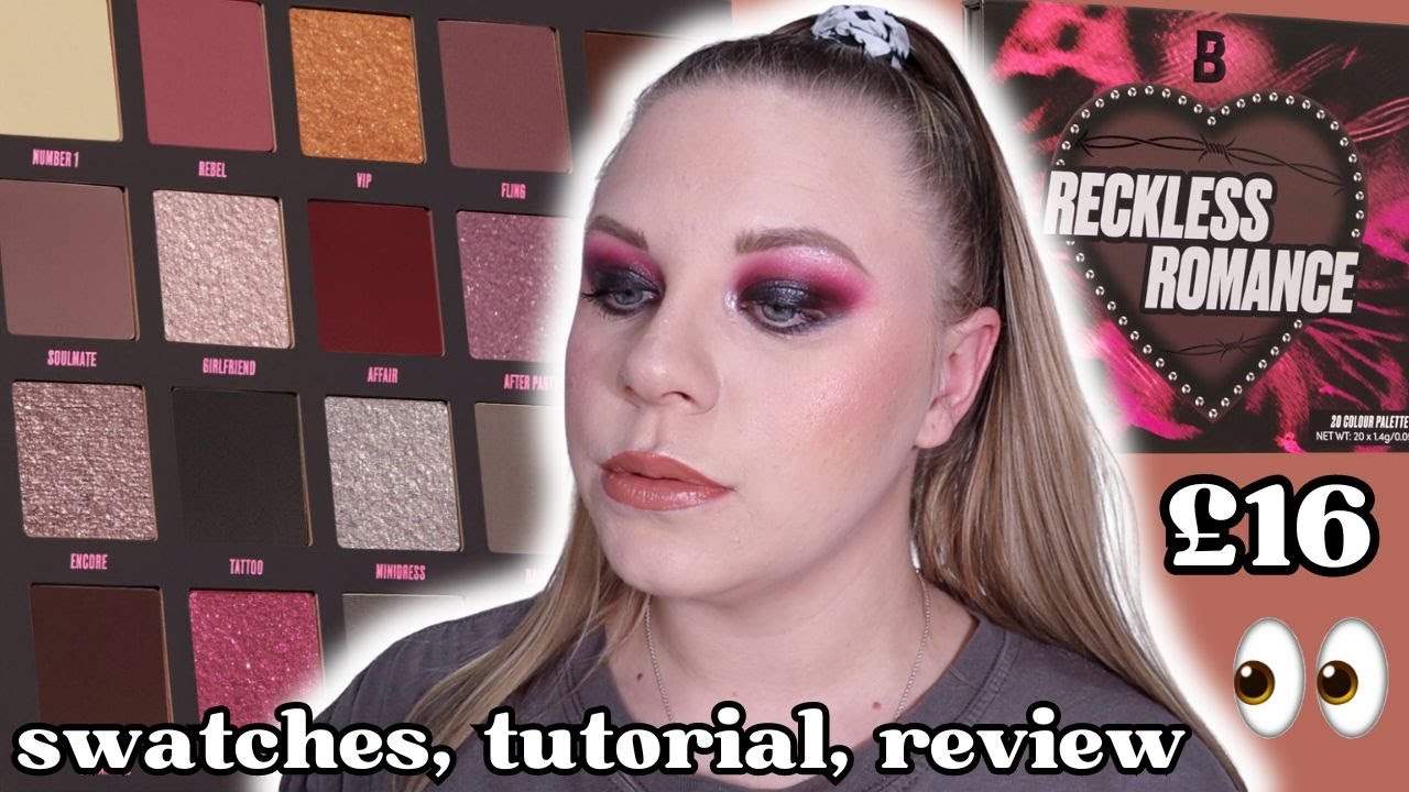*NEW* BEAUTY BAY RECKLESS ROMANCE PALETTE | swatches, tutorial & review | makeupwithalixkate