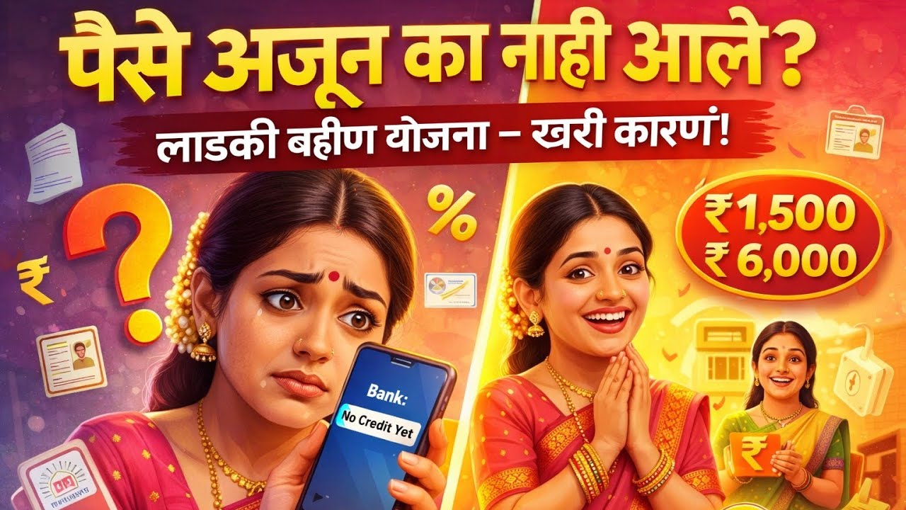 लाडकी बहीण योजना पैसे उशीर का येतात? | e-KYC, Bank Problem & सत्य कारणे | Marathi News Update 2026