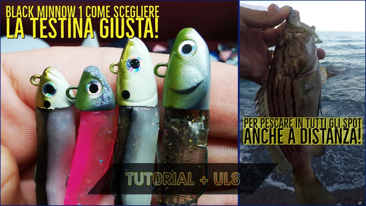 BLACK MINNOW scelta TESTINE shore search offshore extra deep - esempi pratici utilizzo tutorial