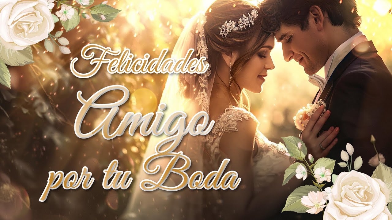 Amigo Felicidades por tu Boda,  Feliz matrimonio amigo. Un Nuevo Comienzo #felicidades