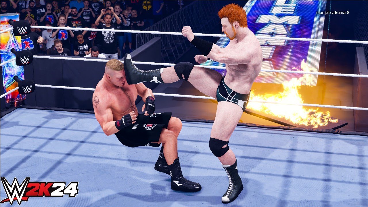 WWE 2k24 - Sheamus vs Brock Lesnar: Extreme Rules Match at Wrestlemania 