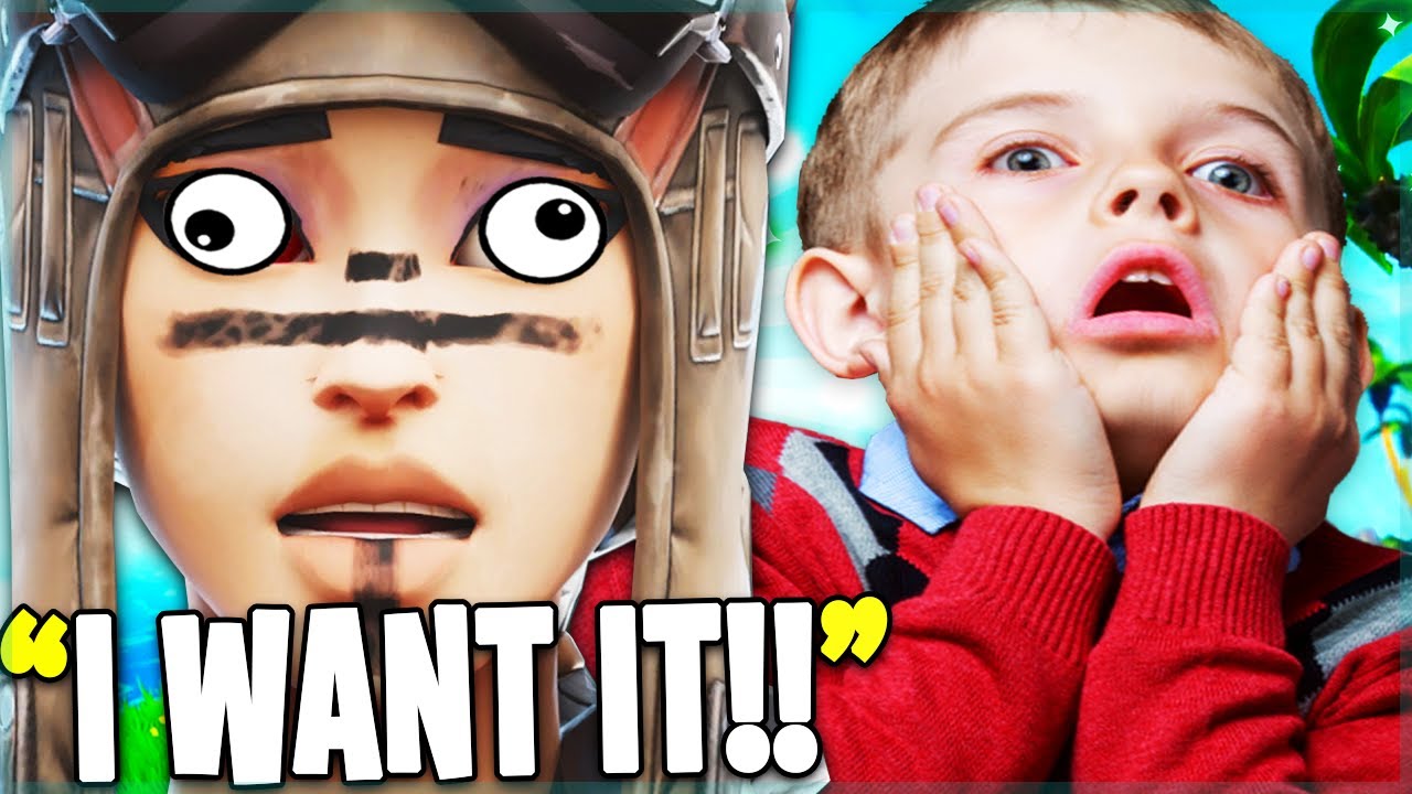 1V1 TROLLING ANGRY KID FOR RARE SKIN ON FORTNITE! (Funny Fortnite Trolling)