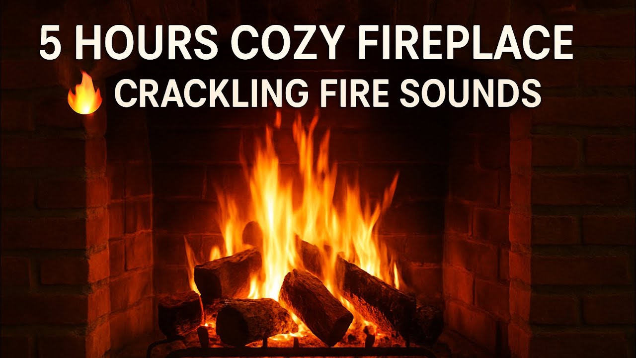 🔥5 Hour Virtual Fireplace – Realistic Fire Sounds for Relaxation