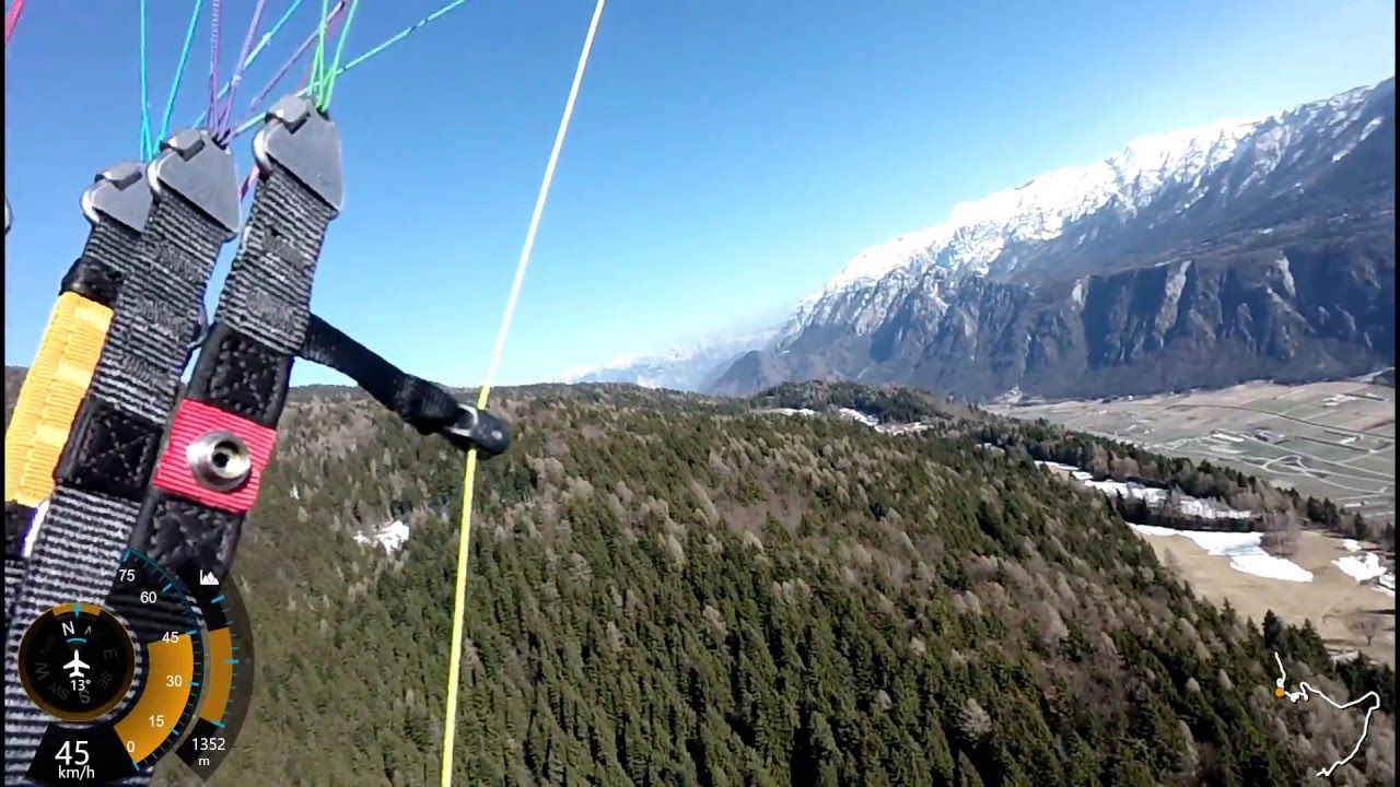 Paragliding - First Thermal Flight  5,5m/s  - Erster Thermikflug - Monte Panarotta (Levico Terme)