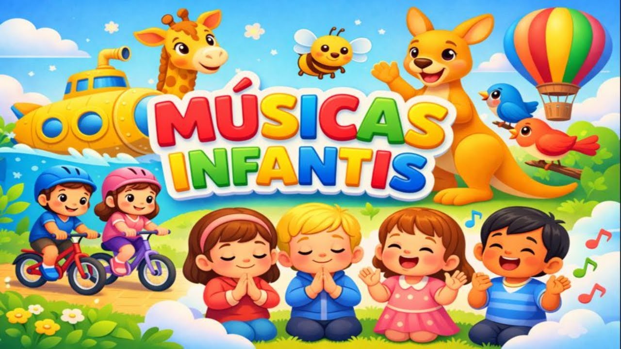 Animais e Meios de Transporte 🚲🐝🦒🐦  Músicas Infantis Educativa com Oração e Brincadeiras 🎶👶