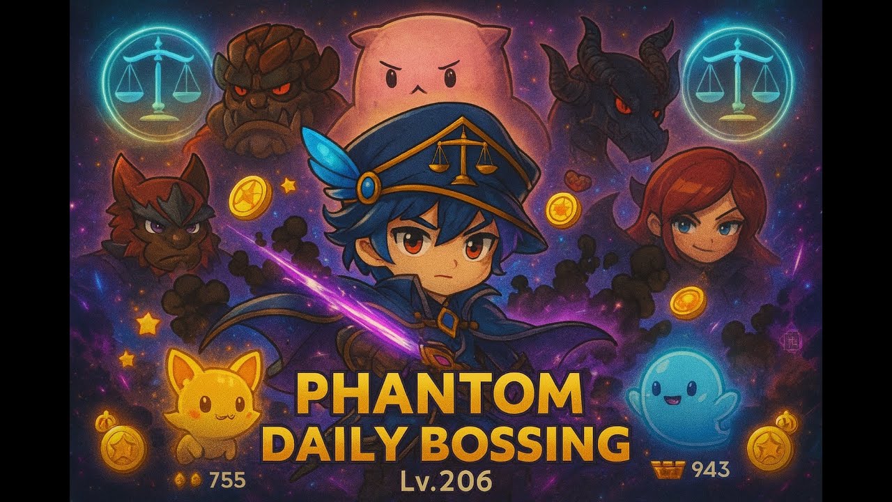 🔥 MapleStoryN | Level 206 Phantom Daily Bossing Showcase 🃏✨