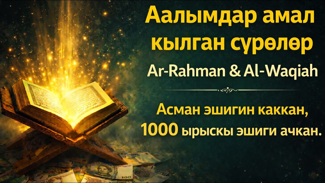 Аалымдардын жашыруун сыры: 1000 ырыскы эшигин ачкан кереметтүү сүрөөлөр!
