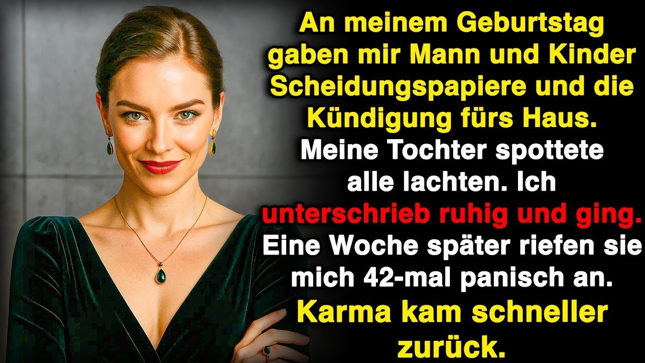 An meinem Geburtstag nahmen Mann und Kinder mir alles weg und reichten die Scheidung ein!