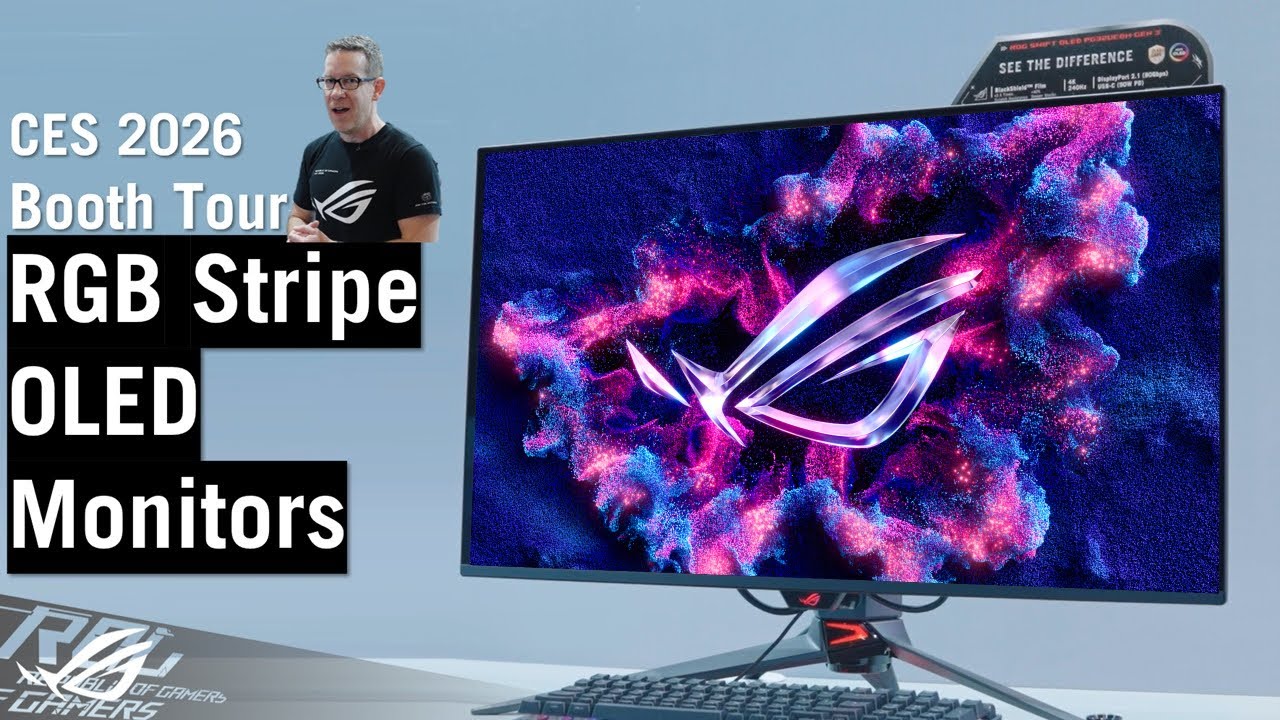 RGB-полосные OLED-дисплеи уже здесь! &mdash; Обзор стенда ROG на CES 2026.