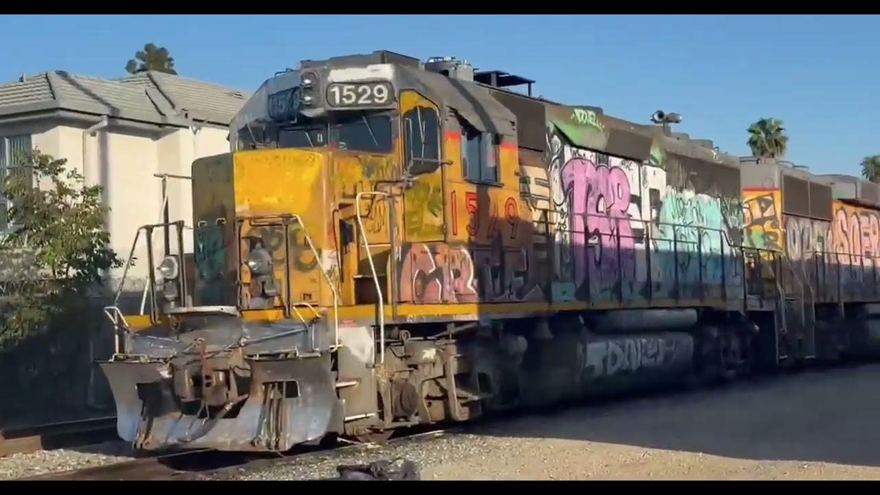 Fullerton train station and Union Pacific west Anaheim yard 