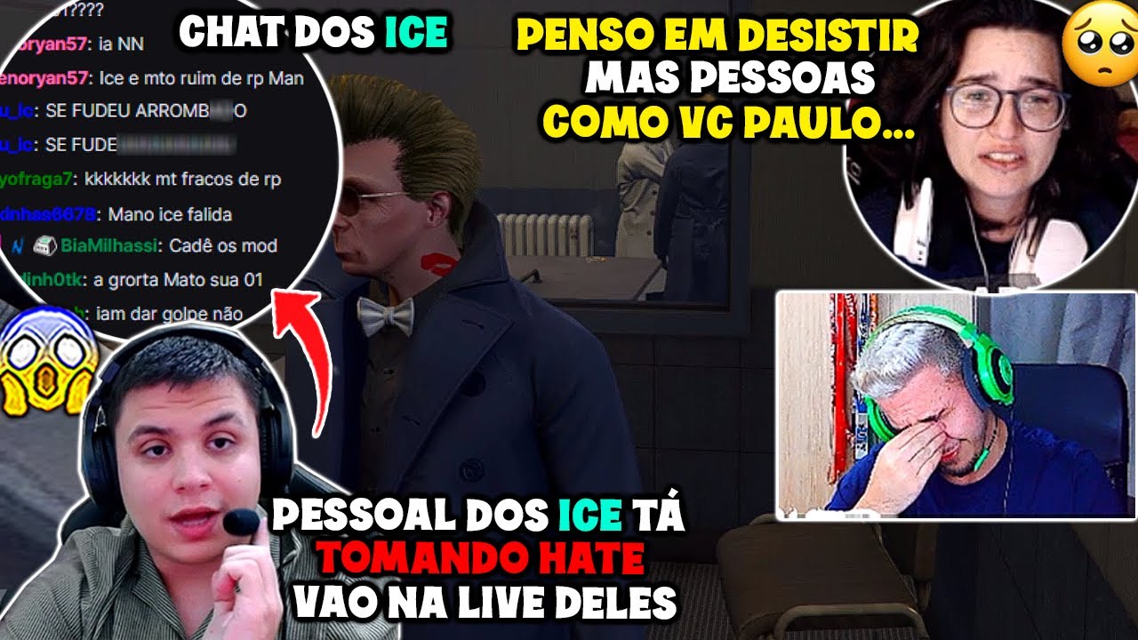PAULINHO O LOKO MANDOU SEU PÚBLICO IR NA LIVE DOS ICE DAR APOIO APÓS ELE LEVAREM HATE! GTA RP