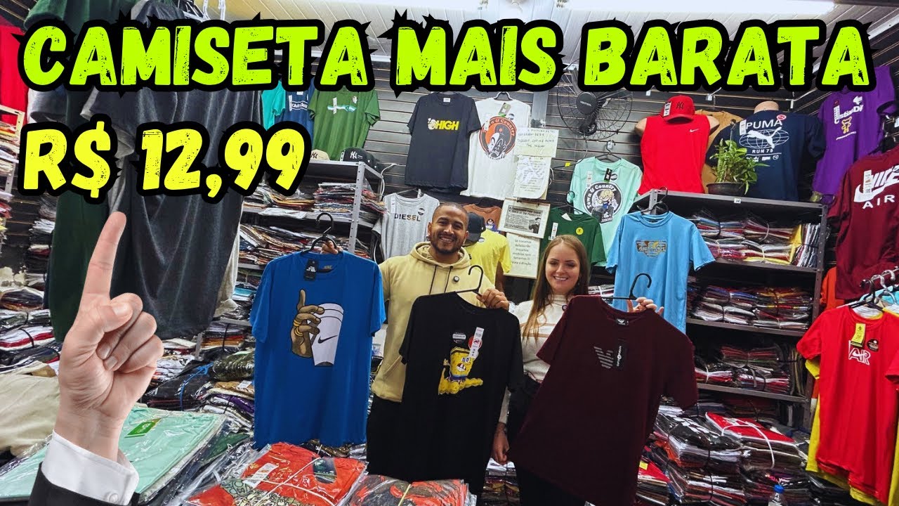 CAMISETA MAIS BARATA DO BRÁS ATACADO SP CAMISETAS 30.1