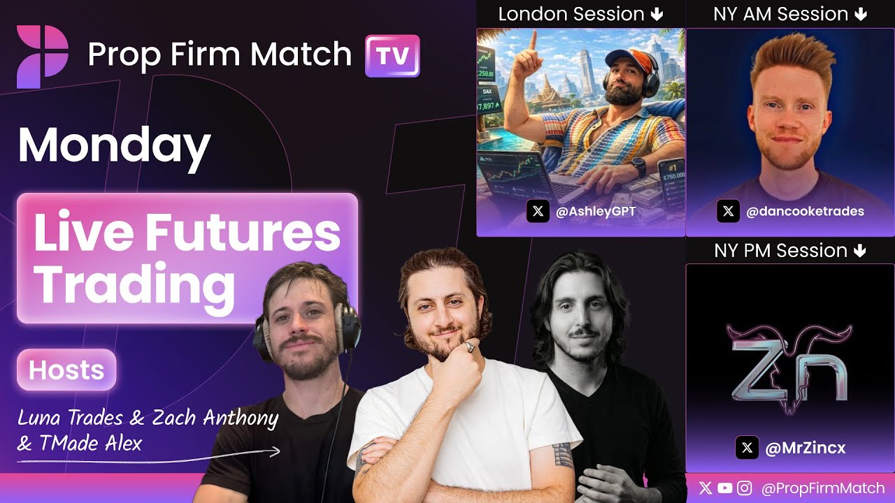 LIVE Futures Trading | London & New York Session | Prop Firm Match TV