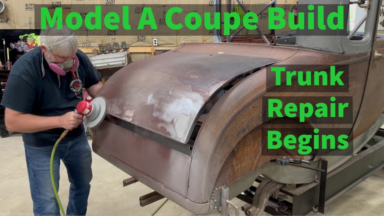 Beating a Model A trunk into submission!  Trunk repair part 1. Hot Rod 1928 Special Coupe Build!