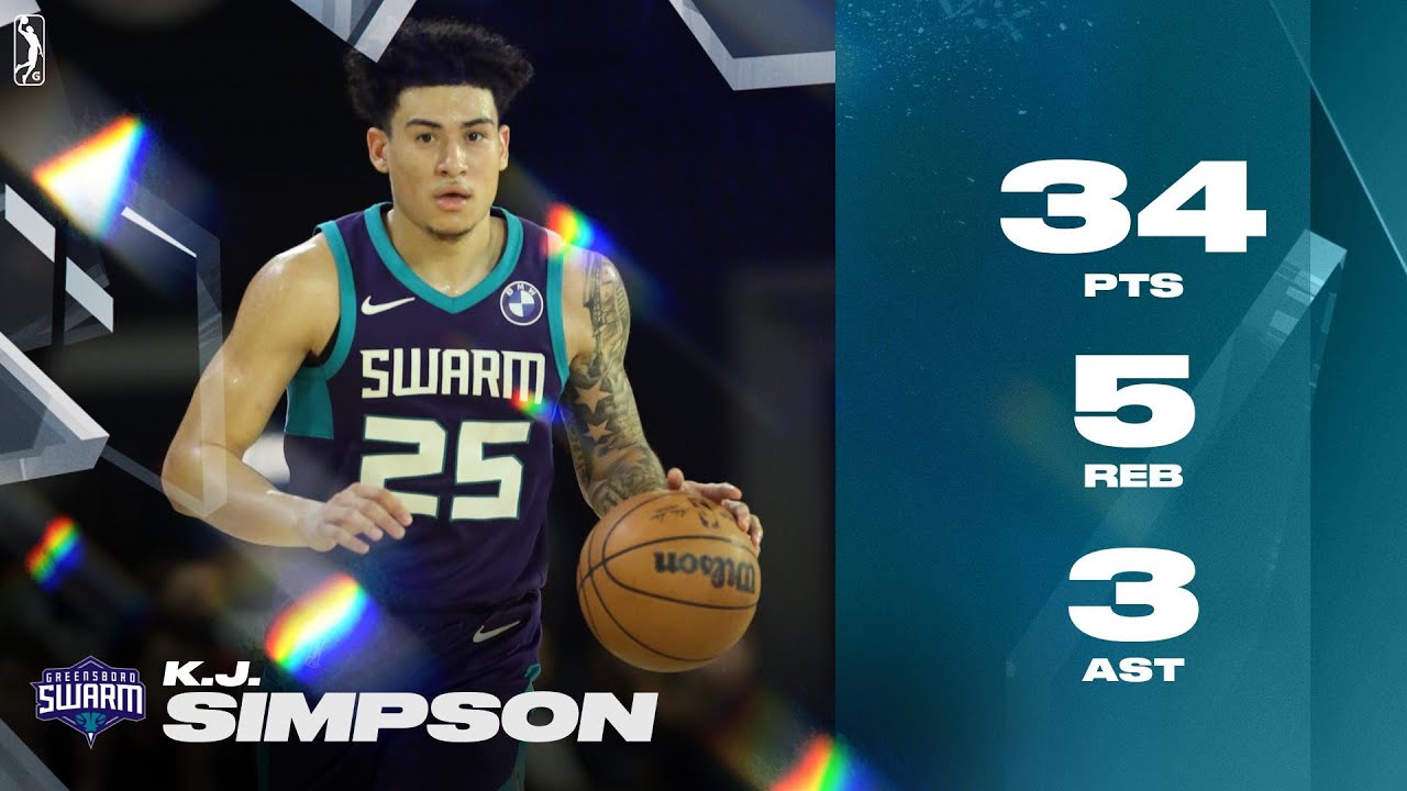 K.J. Simpson EXPLODES with Career-High 34 PTS vs. Grand Rapids Gold