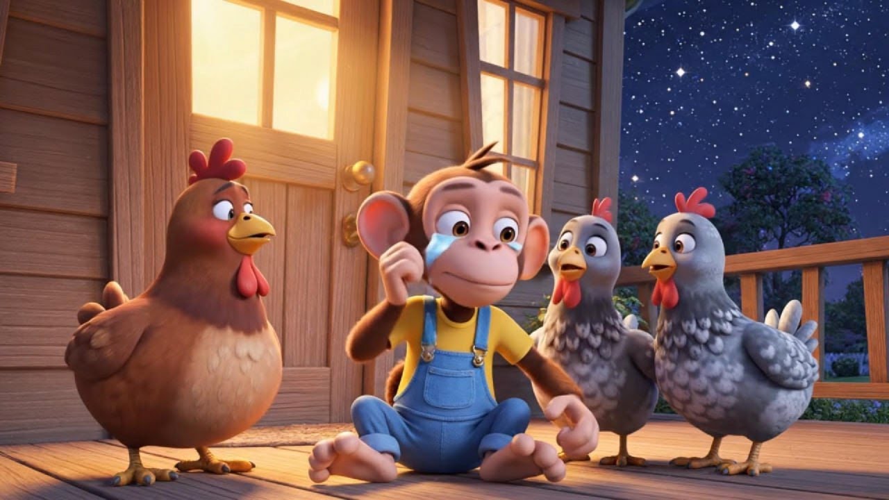 Baby Monkey Cried at Night After This Small Mistake With the Chickens